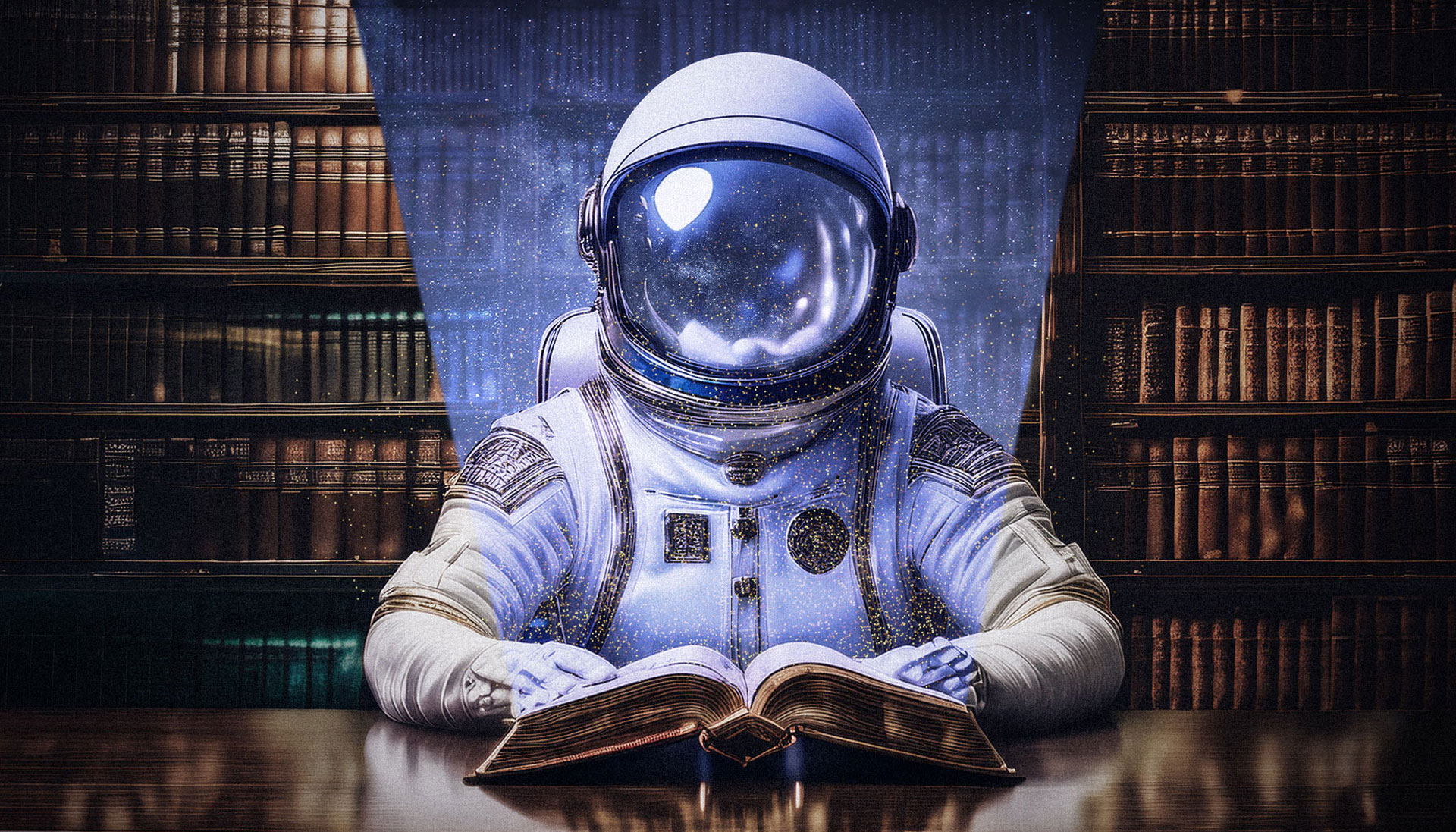 Astronaute devant le livre de la loi by StephaneHuve